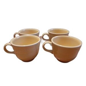 Vintage Fiestaware set of 4 Homer Laughlin HLC Teacup Yellow